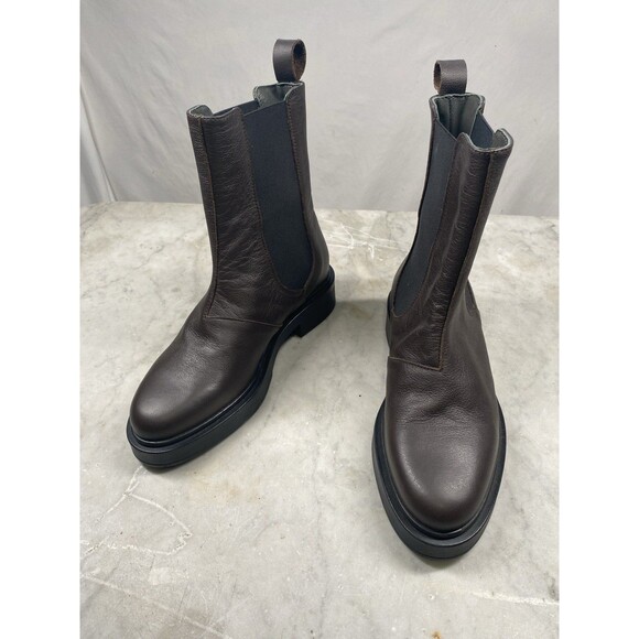 ALL BLACK Chelsea Boot Women’s US 5.5 EU 36 Dark Brown Slip-On - Picture 1 of 10